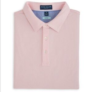 Peter Millar Collection Perfect Pique Pink Polo Cotton Tencel Blend 360 Stretch